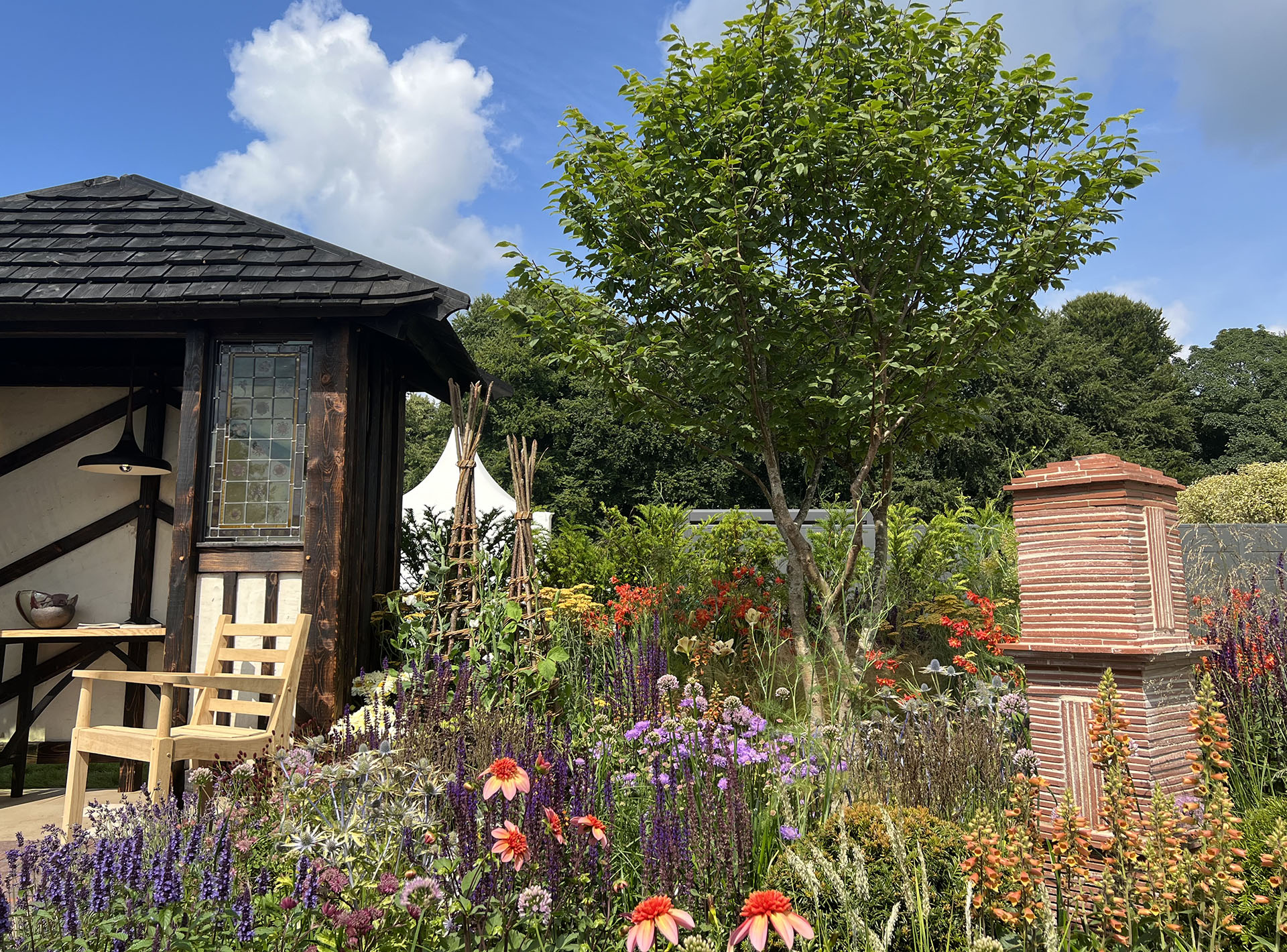 linium brick sculpture at Show Garden RHS Tatton Park 2024